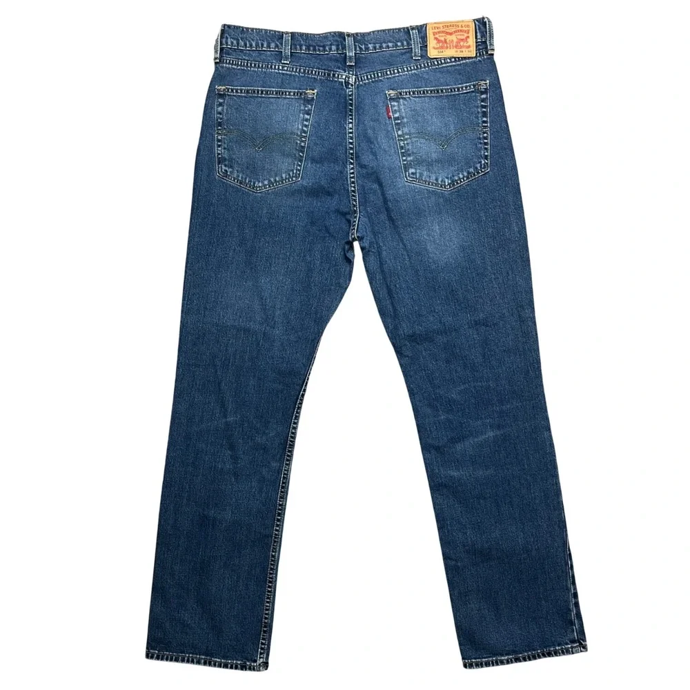Levi's 514 Straight‎ Fit Jeans Mens 38x32 Blue Medium Wash Denim Pants